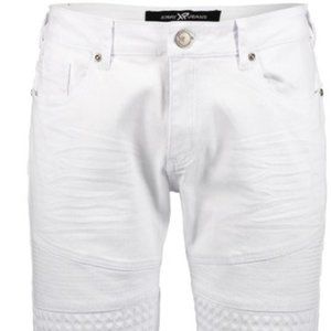 🔥🩳XRAY White Motostitch Jean  Shorts🩳🔥